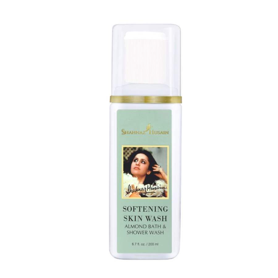 Shahnaz Husain Softening Skin Wash Almond Shower & Cream - 200 ML