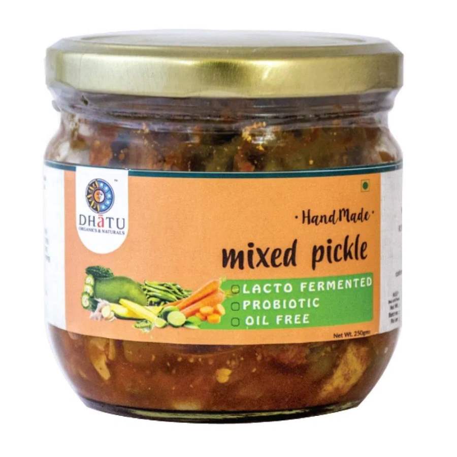 Dhatu Organics Oil Free Mixed Veg Pickle - 250 GM