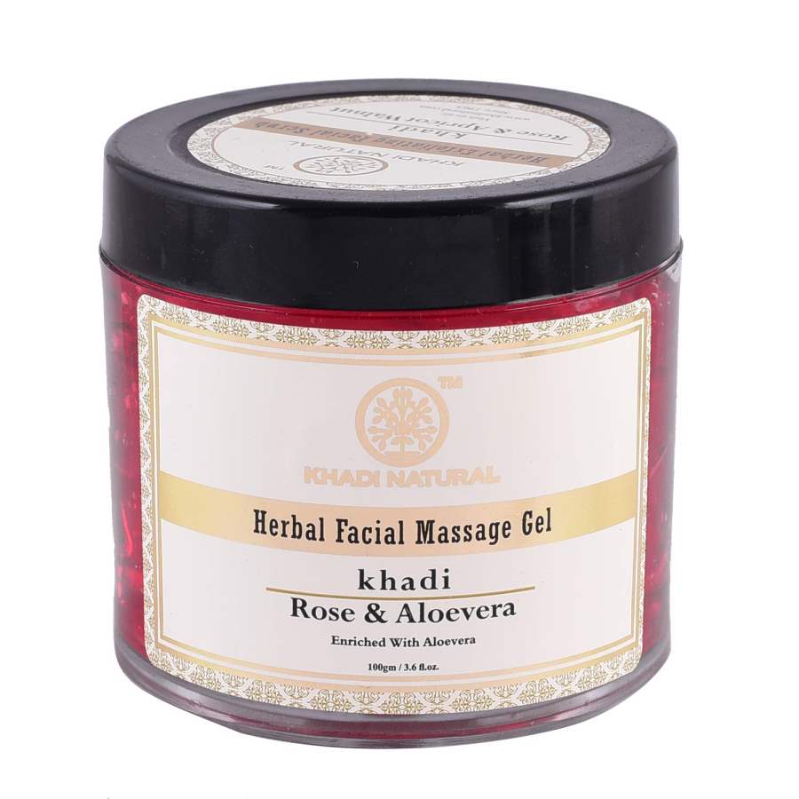 Khadi Natural Rose and Aloevera Face Massage Gel - 100g