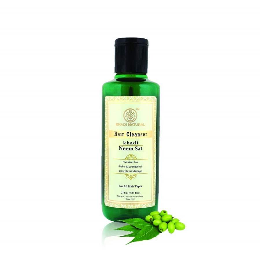 Khadi Natural Neem Sat Hair Cleanser (Shampoo) - 210ml - 1 No
