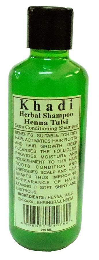Khadi Natural Henna & Tulsi Shampoo(green) - 210 ML