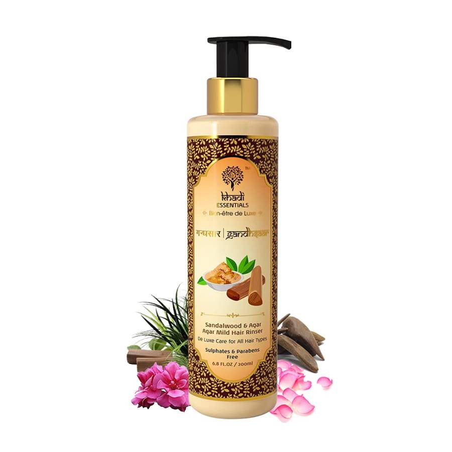 Khadi Natural Sandalwood Rose Hair Shampoo - 200 ML