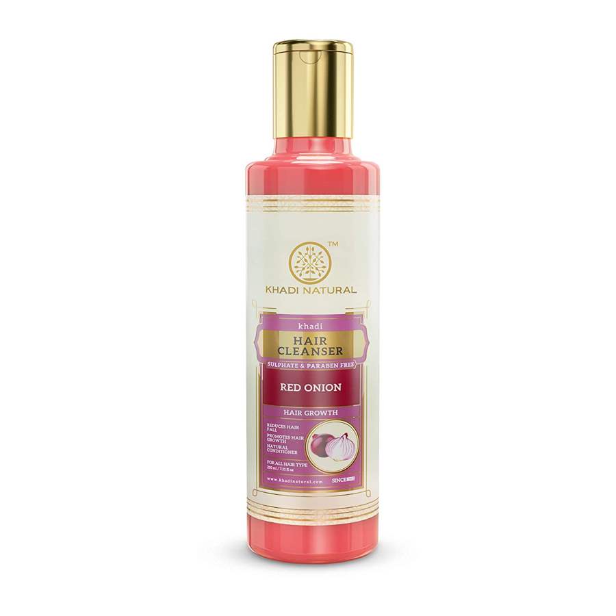 Khadi Natural Red Onion Cleanser/Shampoo Sulphate Paraben Free - 210 ML