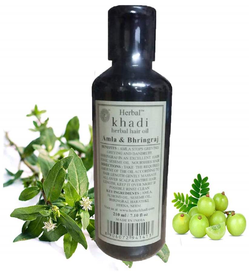 Khadi Natural Amla & Bhringraj Hair Oil - 210 Ml