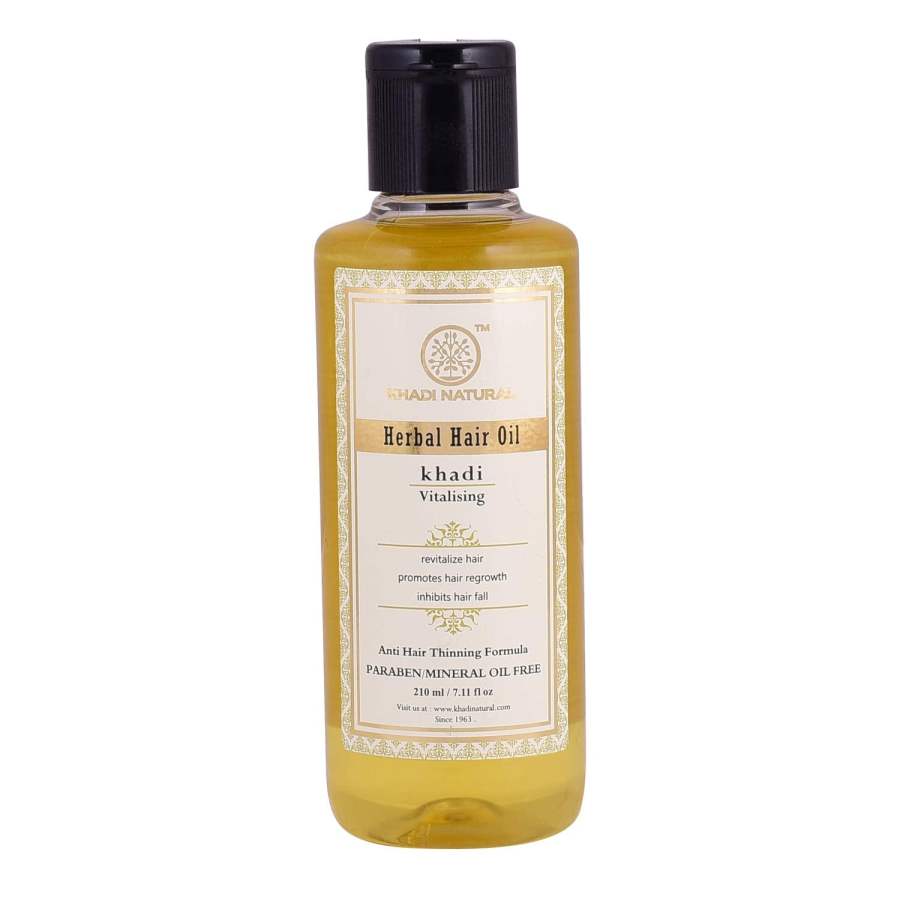 Khadi Natural Vitalising Herbal Hair Oil, Paraben/Mineral Oil Free - 210ml
