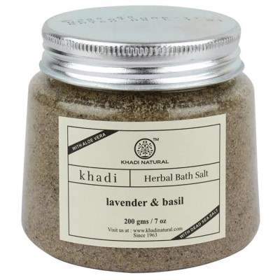 Khadi Natural Lavender Basil Bath Salt - 200GM