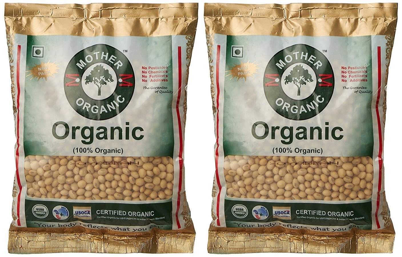 Mother Organic Soyabeen Whole - 500 GM