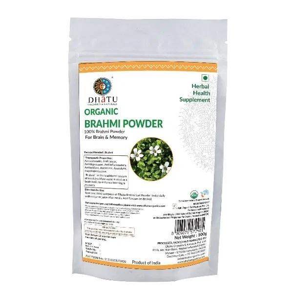 Dhatu Organics Brahmi Powder - 100 GM