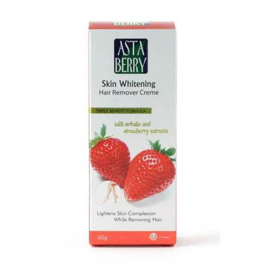 Asta Berry Skin Whitening Hair Remover Creme - 60 GM