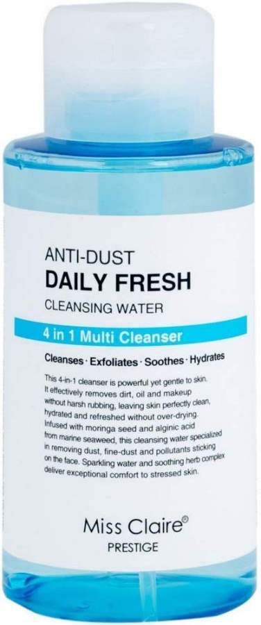Miss Claire Anti Dust Daily Fresh Cleansing Water, White - 400 ML