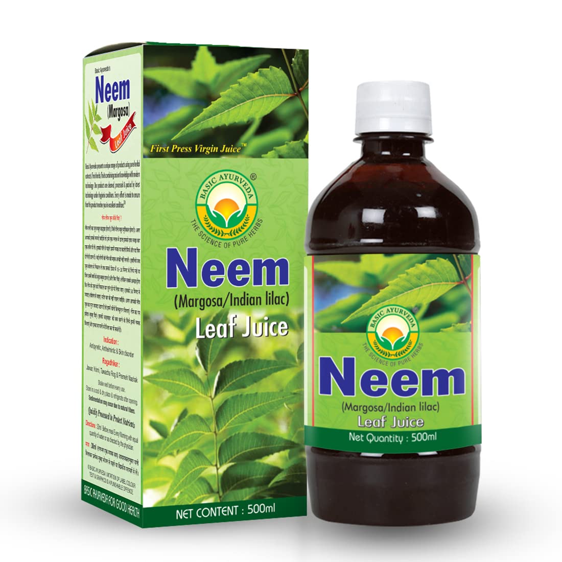 Basic Ayurveda Neem Leaf Margosa Juice - 500 ML