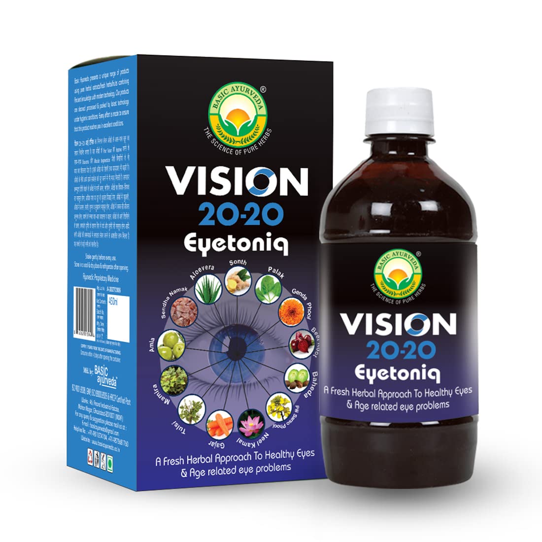 Basic Ayurveda Vision 20-20 Eyetoniq - 450 ml