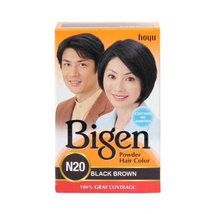 Bigen Powder Hair Color - 6 gm - Black Brown N20