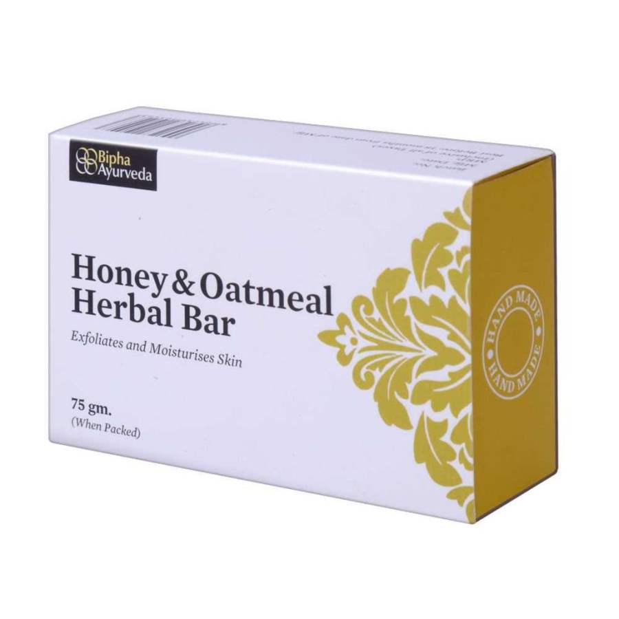 Bipha Ayurveda Honey and Oat Meal Herbal Bar - 75 GM