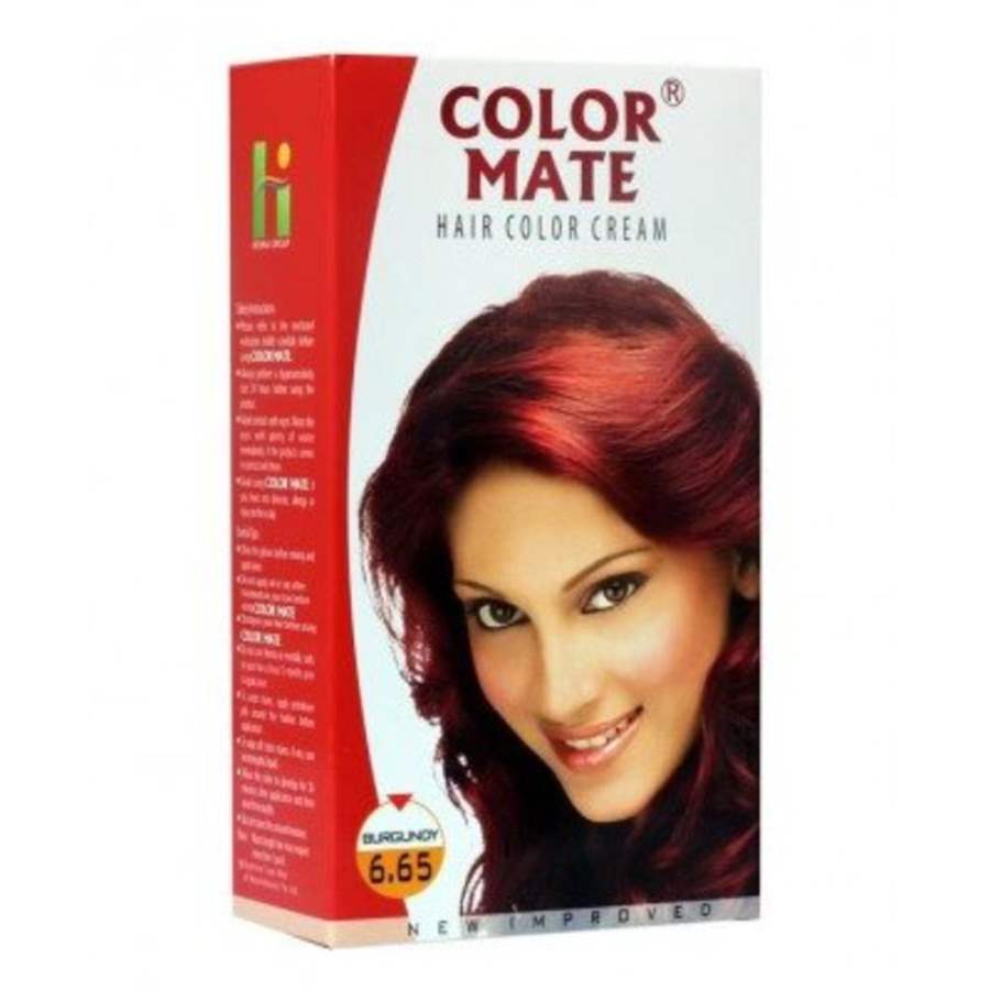 Color Mate Hair Color Cream - Burgundy 6.65 - 30 ML