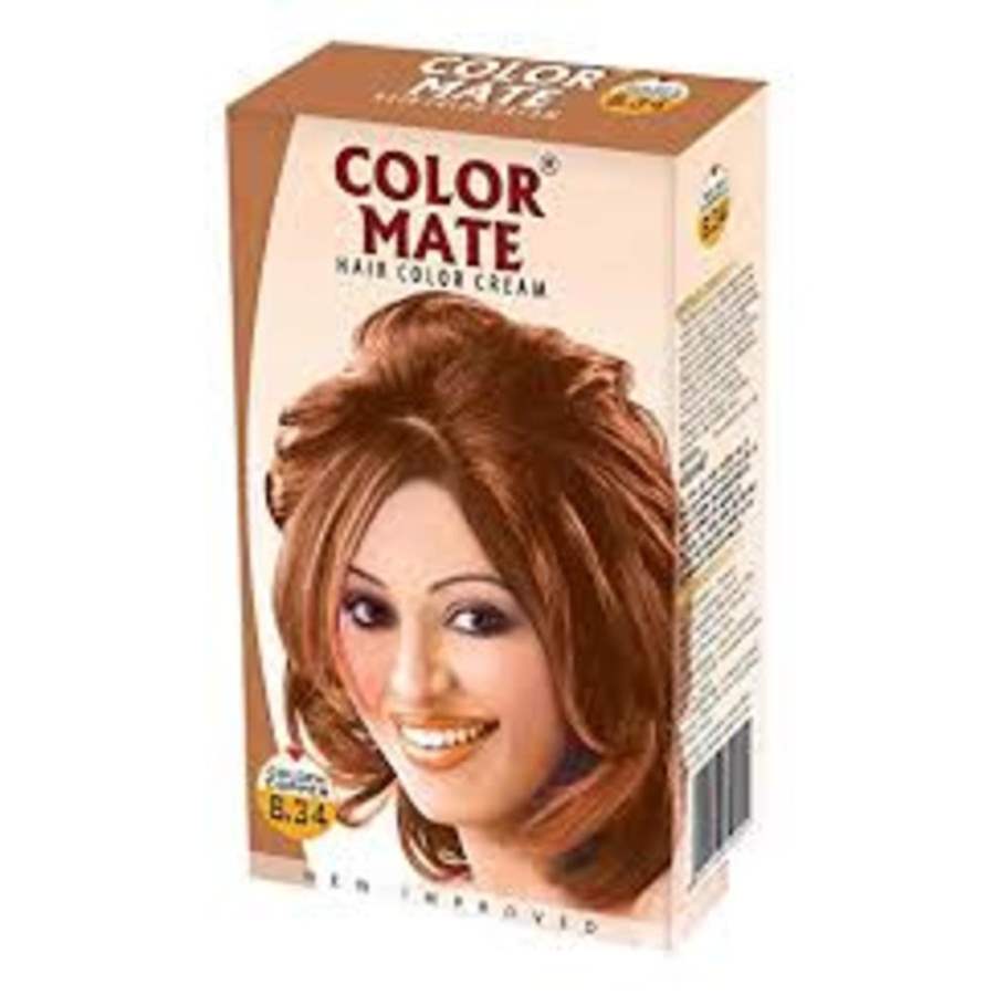 Color Mate Hair Color Cream - Golden Copper 8.34 - 130 ML