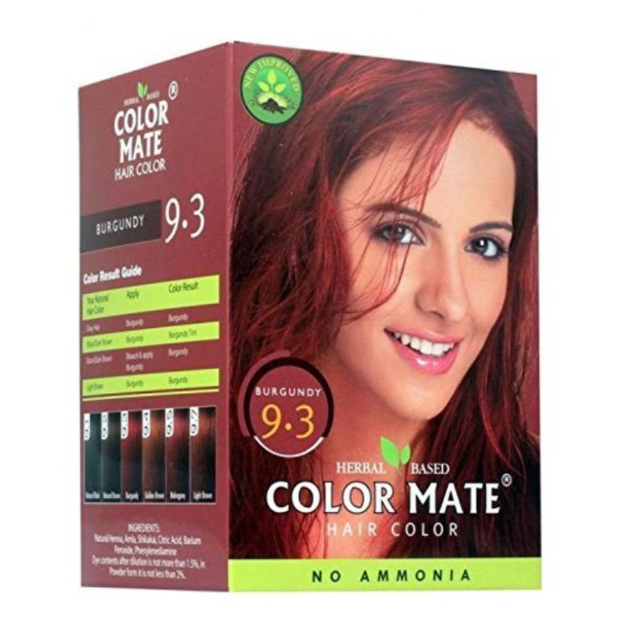 Color Mate Hair Color Powder - Burgundy 9.3 - 150 GM