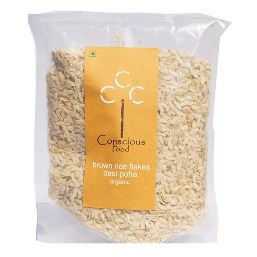 Conscious Food Brown Rice Flakes (Desi Poha) - 500 GM