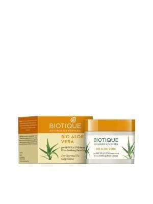 Biotique Bio Aloe Vera 30+ SPF UVA/UVB Sunscreen Ultra Soothing Face Cream - 50 GM