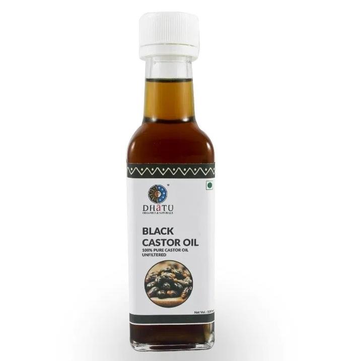 Dhatu Organics Black Castor Oil - 100 GM