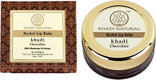 Khadi Natural Chocolate Herbal Lip Balm With Beeeswax & Honey - 5GM