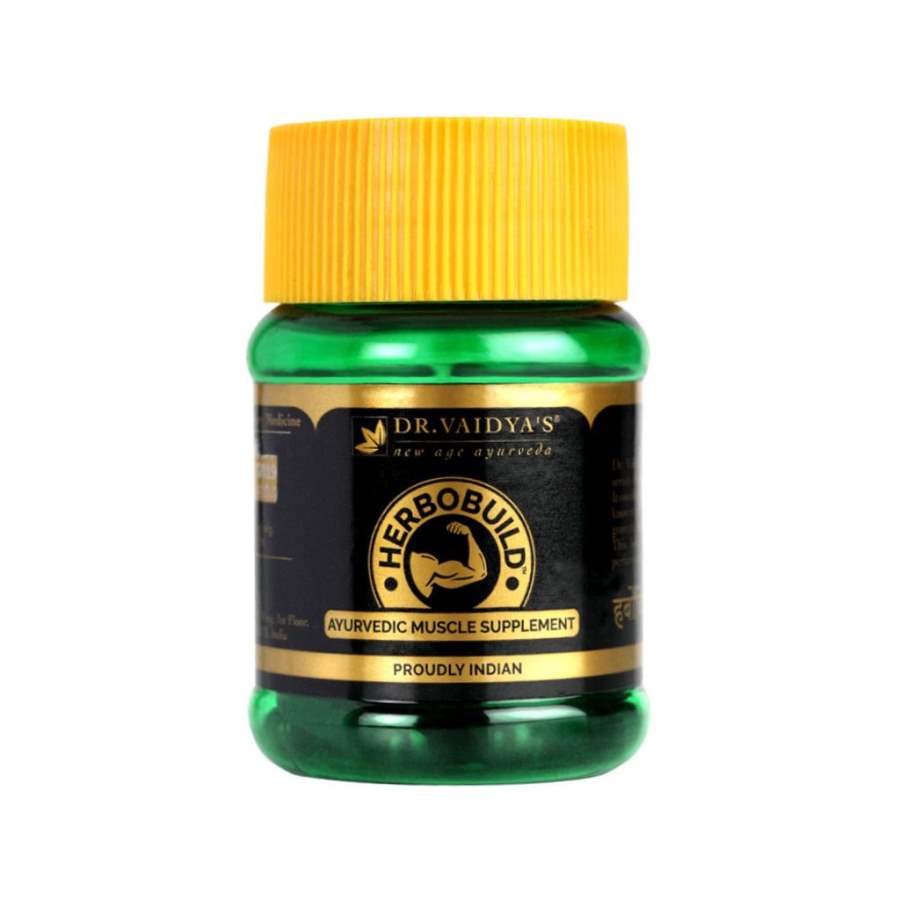 Dr.Vaidyas Herbobuild and Herbal Supplement For Muscle Gain - 30 Caps