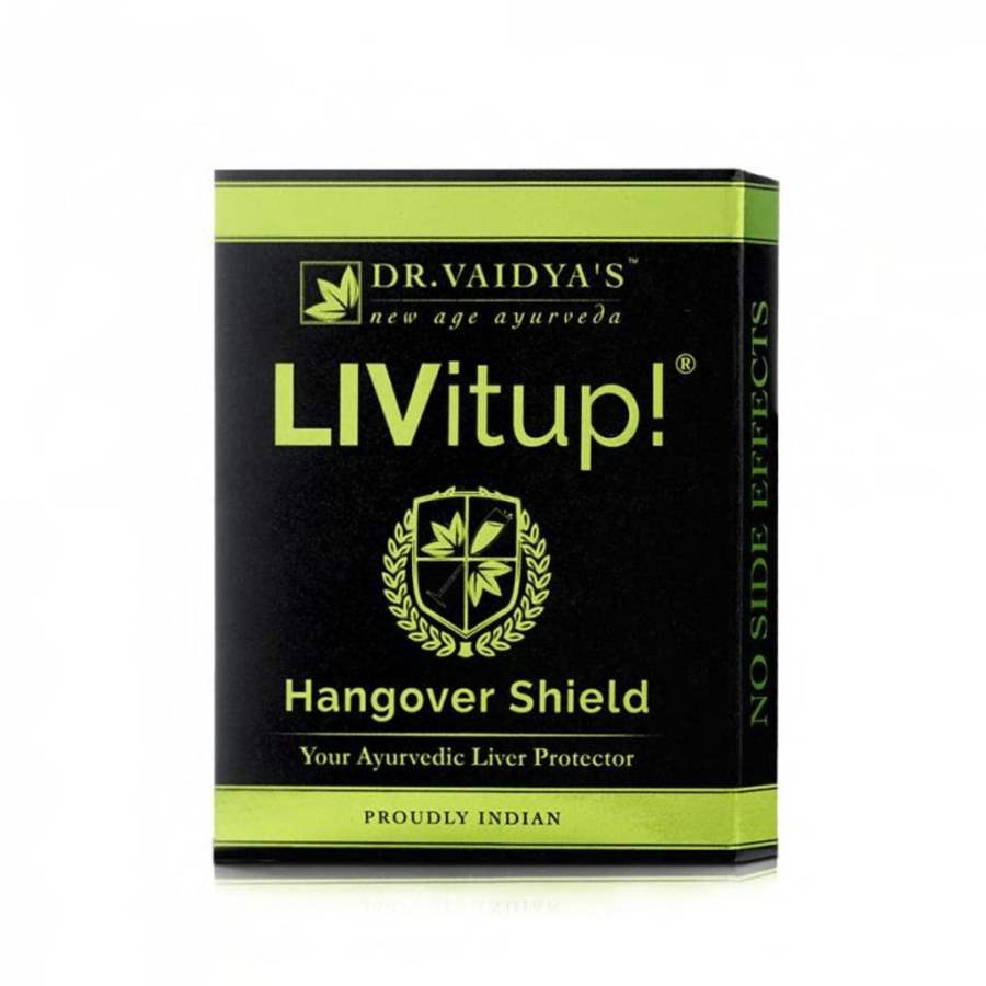 Dr.Vaidyas LIVitup - Liver and Hangover Medicine - 20 Caps (4 * 5 Caps)