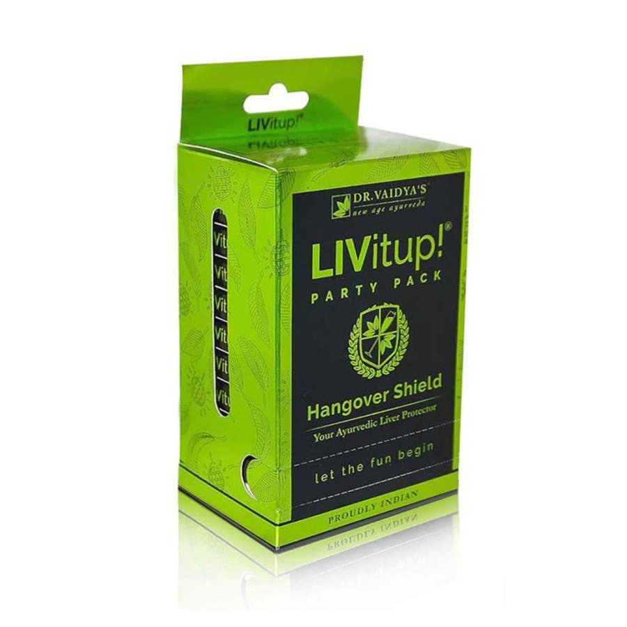 Dr.Vaidyas Livitup Party Pack - Hangover Pills - 50 Caps (5 * 10 Caps)