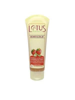 Lotus Herbals BERRYSCRUB Strawberry & Aloe Vera Exfoliating Face Wash - 120 GM