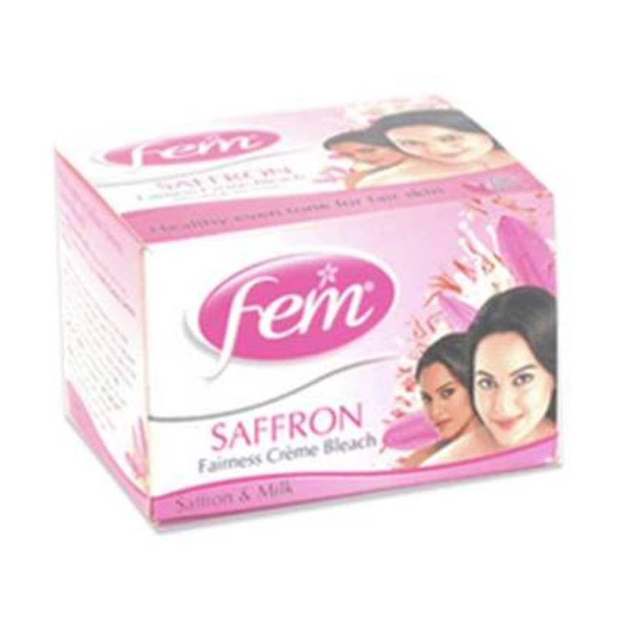 Fem Saffron Fairness Cream Bleach Saffron and Milk - 64 GM
