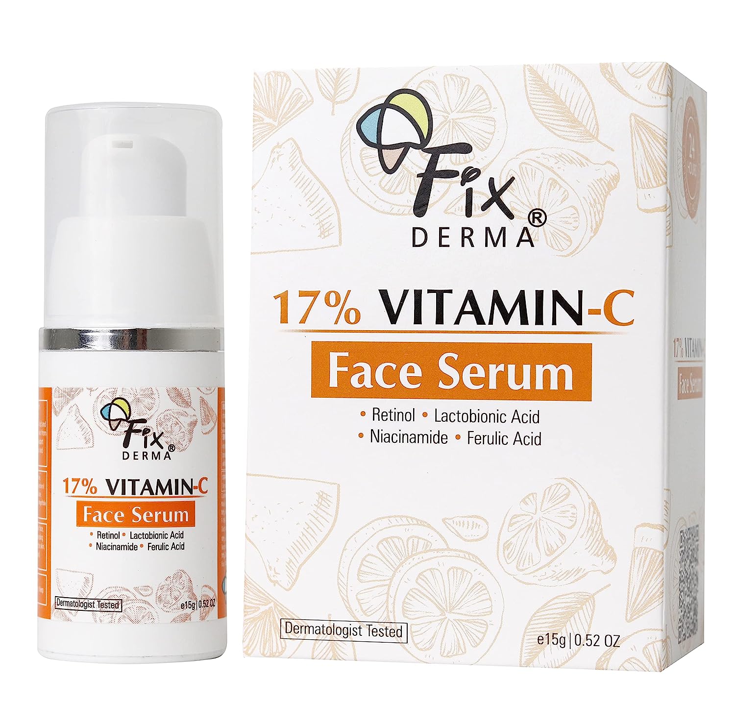 Fixderma 17% Vitamin C Face Serum - 15 gm
