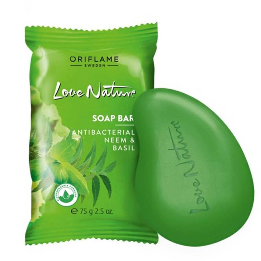 Oriflame Soap Bar - Antibacterial Neem & Basil - 75 gm