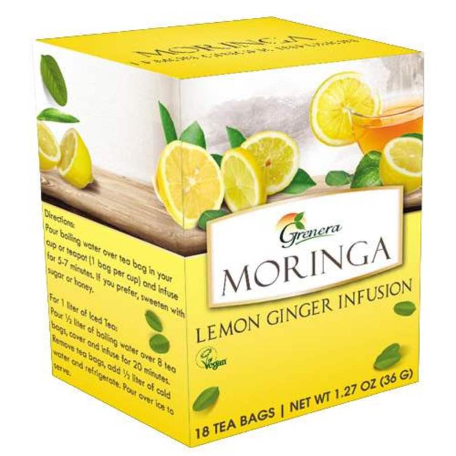 Grenera Moringa Lemon Ginger Infusion - 18 Tea Bags
