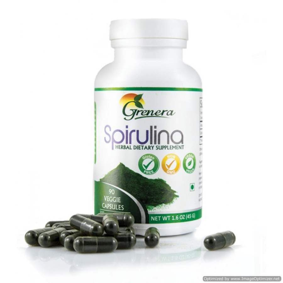 Grenera Organics Spirulina Capsules - 90 Caps