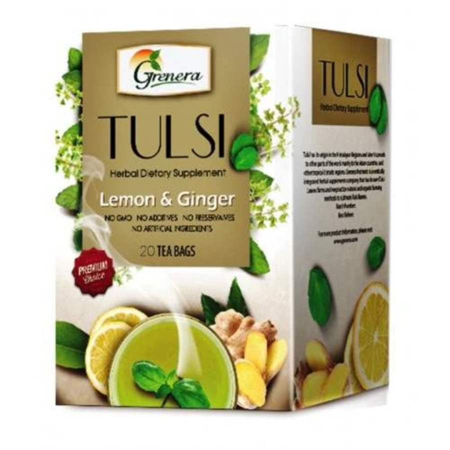 Grenera Tulsi Lemon Ginger Infusion Tea - 20 Tea Bags