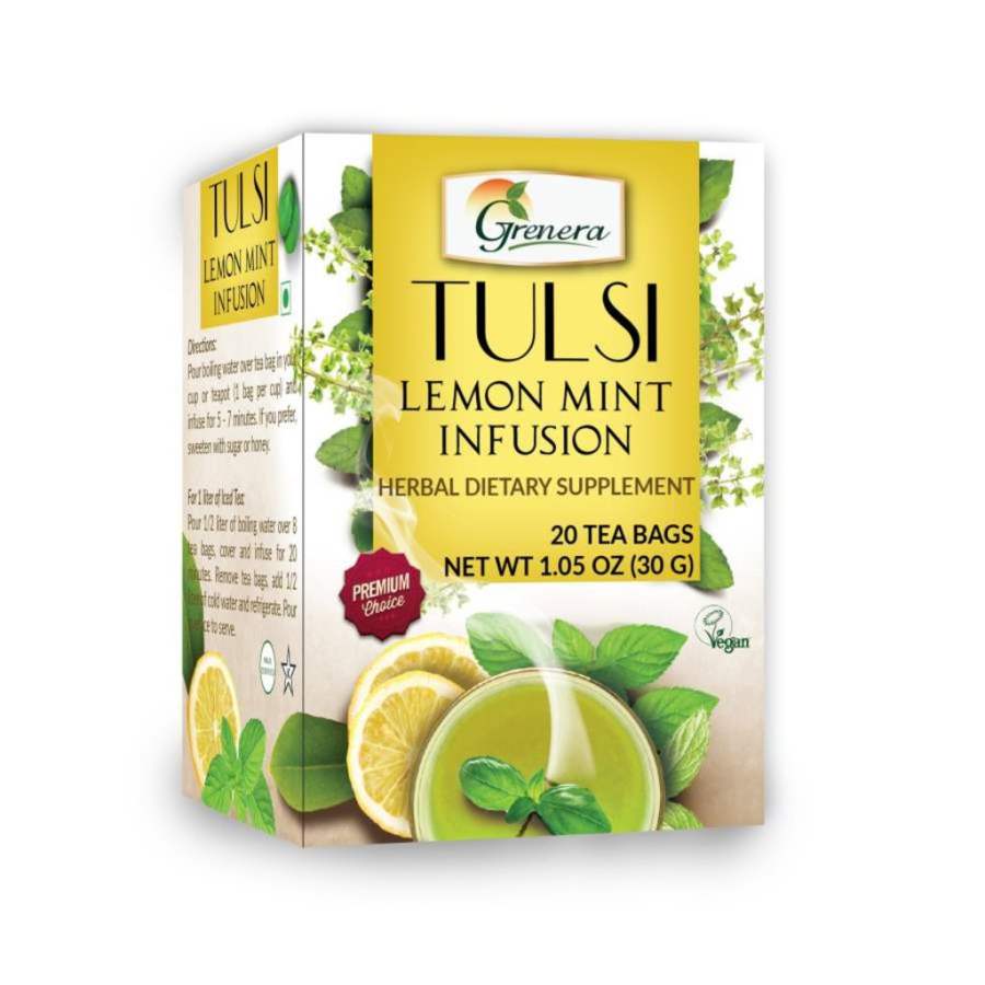 Grenera Tulsi Lemon Mint Infusion Tea - 20 Tea Bags