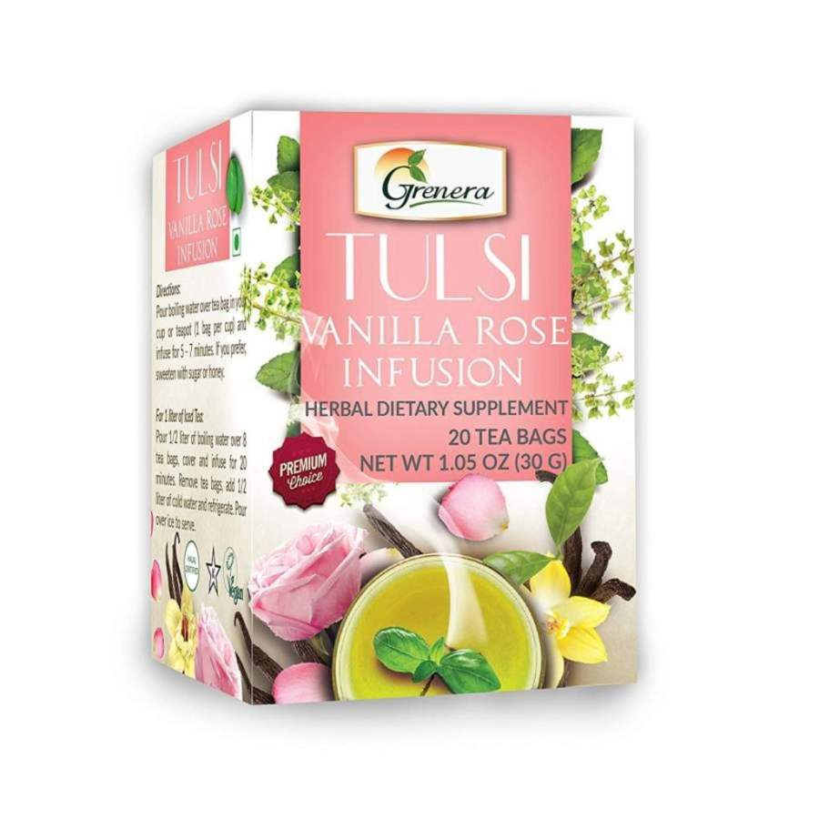 Grenera Tulsi Vanilla Rose Infusion - 20 Tea Bags