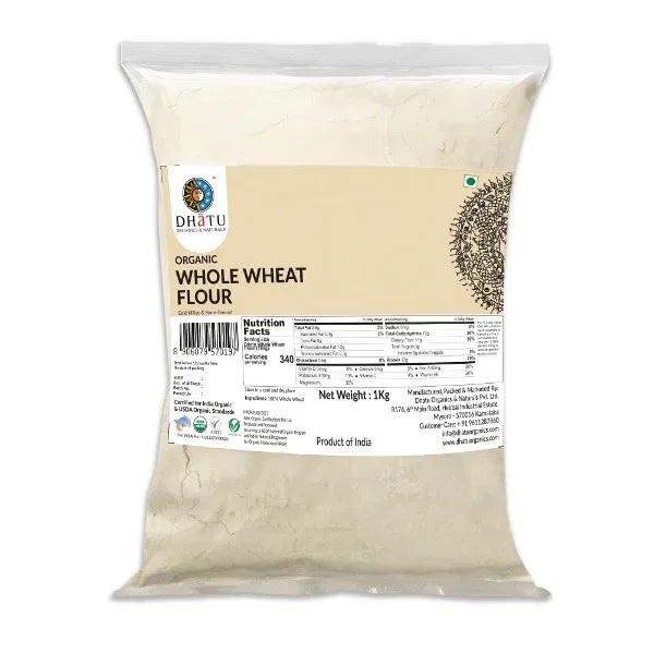 Dhatu Organics Whole Wheat Flour - 1kg