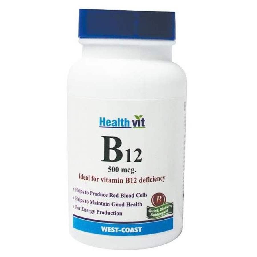 Healthvit B12 Ideal for Vit B12 Deficiency - 60 Tabs