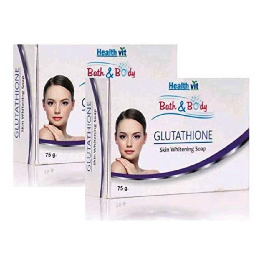 Healthvit Bath & Body Glutathione Skin Whitening Soap - 150 GM (2 * 75 GM)