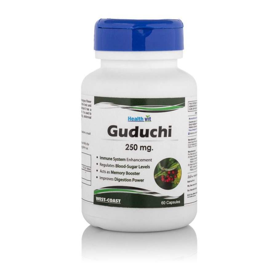 Healthvit Guduchi Powder 250 Mg Capsules - 120 Caps (2 * 60 Caps)