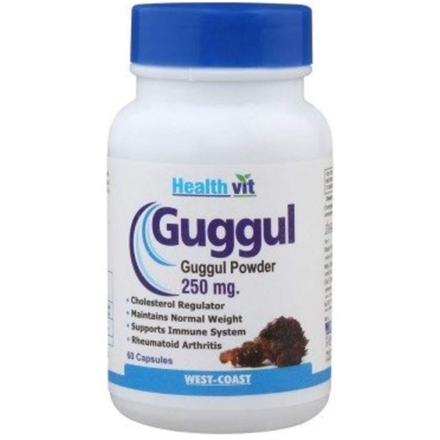 Healthvit Guggul Powder for Weight Management Capsules - 120 Caps (2 * 60 Caps)