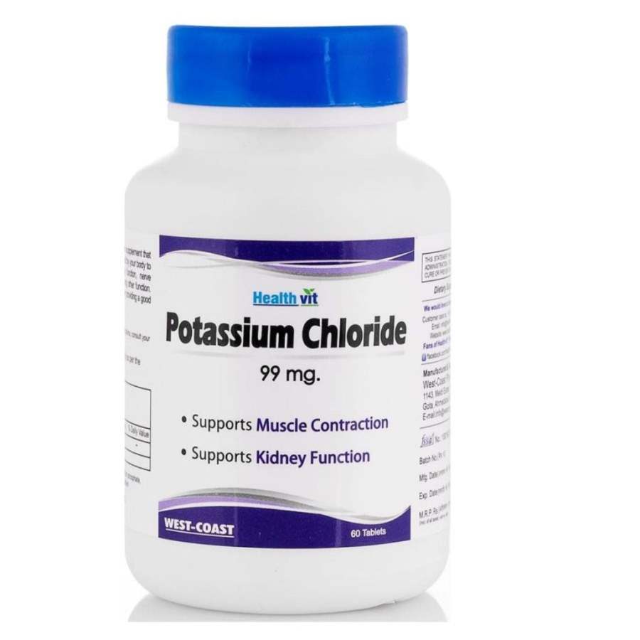 Healthvit Potassium Chloride 99mg - 60 Caps