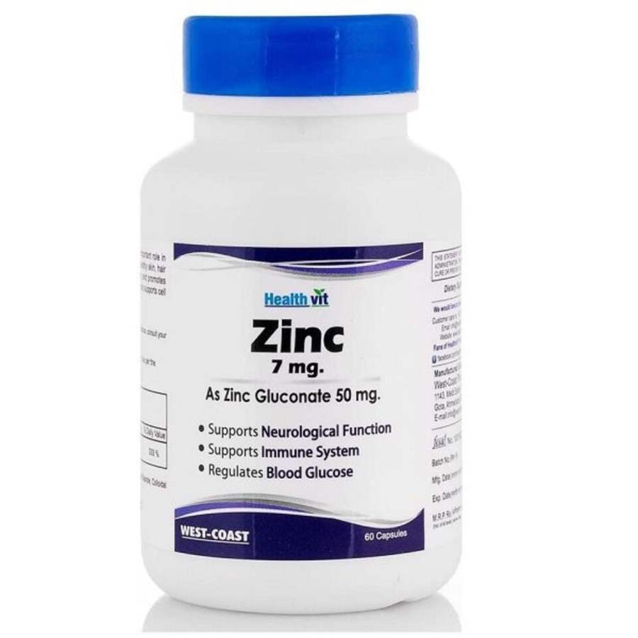 Healthvit Zinc Gluconate 50mg - 60 Caps