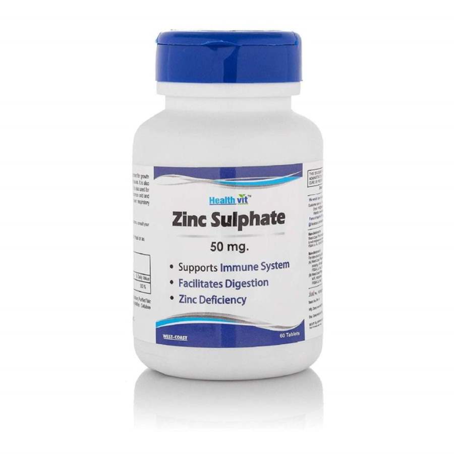 Healthvit Zinc Sulphate 50mg - 60 Tabs