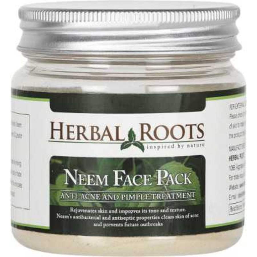 Herbal Roots Neem Face Pack - Anti Acne Pimple Care and Pimple Remover - 100 GM