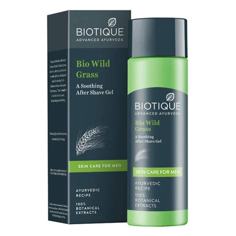 Biotique Bio Wild Grass A Soothing After Shave Gel For Men-120ml - 120 ML