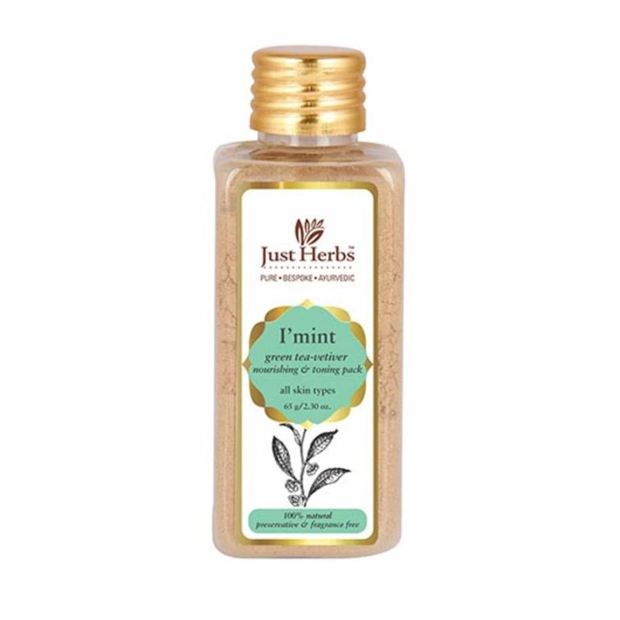 Just Herbs I Mint Green Tea Vetiver Nourishing And Toning Pack - 65 GM