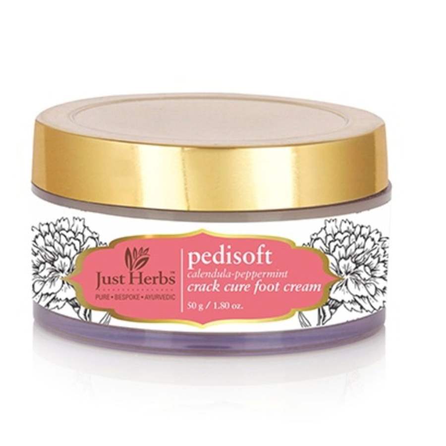 Just Herbs Pedisoft Calendula - Peppermint Crack Cure Foot Cream - 50 GM