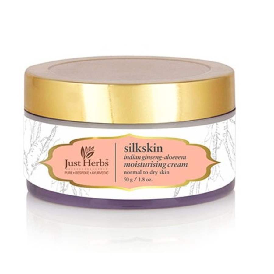 Just Herbs Silkskin Indian Ginseng Aloevera Moisturising Cream - 50 GM